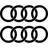Набір вінілових наклейок на автомобіль - Audi Логотип v3 (2шт.) Набір вінілових наклейок на автомобіль - Audi Логотип v3 (2шт.)