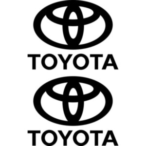 Набор виниловых наклеек на автомобиль - Логотип Toyota (2шт)