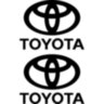 Набір вінілових наклейок на автомобіль - Логотип Toyota (2шт)