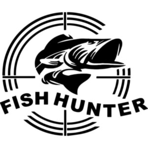 Вінілова наклейка на автомобіль - Fish hunter | Мисливець за рибою