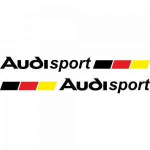 Набір вінілових наклейок на автомобіль - Audi Sport v4 (2 шт.)