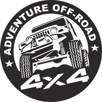 Вінілова наклейка на автомобіль - Adventure off-road 4x4 | Пригода бездоріжжя 4x4
