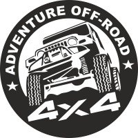 Виниловая наклейка на автомобиль - Adventure off-road 4x4 | Приключение по бездорожью 4x4