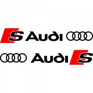 Набір вінілових наклейок на автомобіль - S Audi (2 шт.)