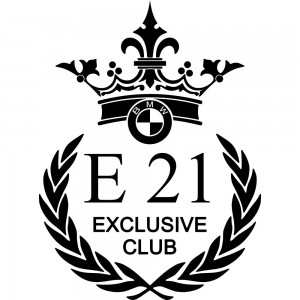 Виниловая наклейка на автомобиль - BMW e21 Exclusive Club