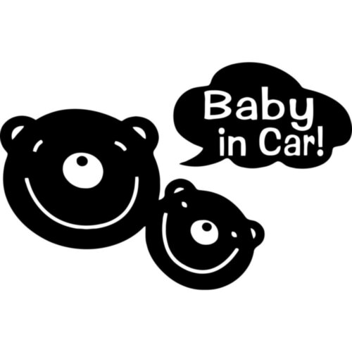 Вінілова наклейка на автомобіль - Baby in Car