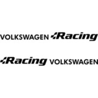 Набір вінілових наклейок на автомобіль - Volkswagen Racing v2 (2 шт.)
