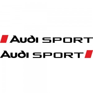 Набор виниловых наклеек на автомобиль - Audi Sport v5 (2 шт.)