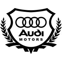 Виниловая наклейка на автомобиль -  Audi Motors Щит с логотипом