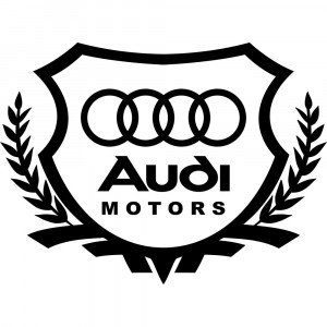 Вінілова наклейка на автомобіль - Audi Motors Щит із логотипом