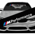 Солнцезащитная наклейка на лобовое стекло автомобиля - BMW M Performance, 135*20 см 
