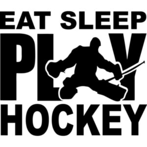 Вінілова наклейка - Eat Sleep Play Hockey