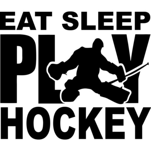 Виниловая наклейка - Eat Sleep Play Hockey