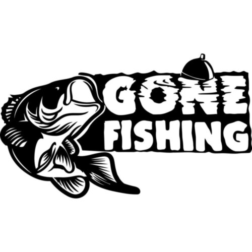 Вінілова наклейка на автомобіль - Gone Fishing
