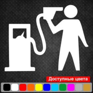 Вінілова наклейка на автомобіль - Задовбали ціни на бензин