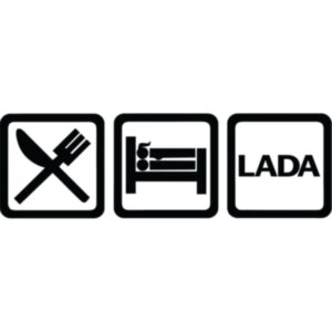 Виниловая наклейка на автомобиль - Eat Sleep Lada