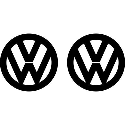 Набір вінілових наклейок на автомобіль - Логотип Volkswagen v2 (2шт)