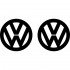 Набір вінілових наклейок на автомобіль - Логотип Volkswagen v2 (2шт) Набір вінілових наклейок на автомобіль - Логотип Volkswagen v2 (2шт)