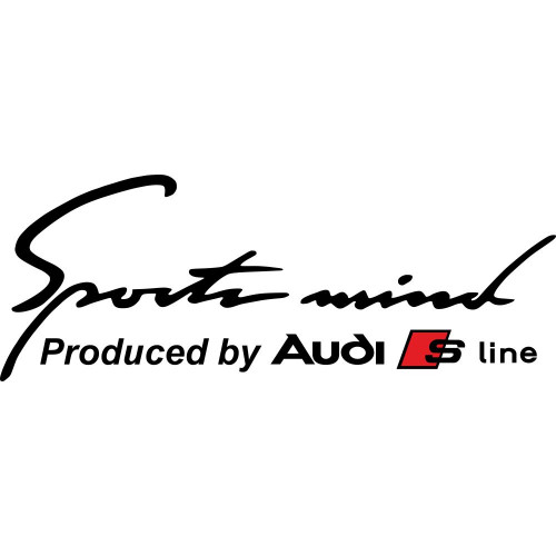 Вінілова наклейка на автомобіль - Sports mind produced by Audi S line