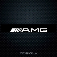 Сонцезахисна наклейка на лобове скло автомобіля - AMG, 135*20 см