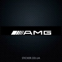 Солнцезащитная наклейка на лобовое стекло автомобиля - AMG, 135*20 см