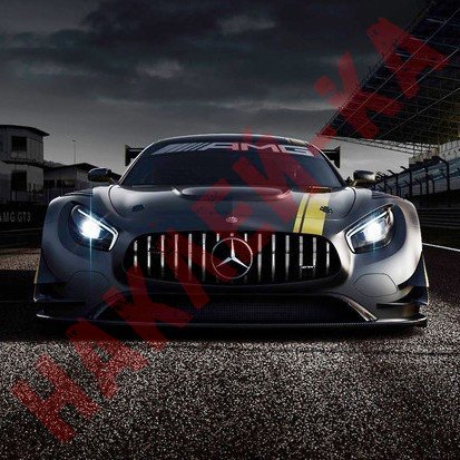 Солнцезащитная наклейка на лобовое стекло автомобиля - AMG, 135*20 см