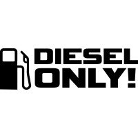 Вінілова наклейка на автомобіль - Diesel only!