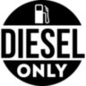 Вінілова наклейка на автомобіль - Diesel only v2 Вінілова наклейка на автомобіль - Diesel only v2