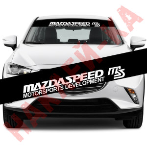 Сонцезахисна наклейка на лобове скло автомобіля - Mazda SPEED, 135*20 см Сонцезахисна наклейка на лобове скло автомобіля - Mazda SPEED, 135*20 см