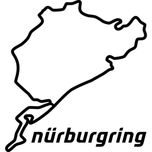 Вінілова наклейка на автомобіль - Гоночна траса Nurburgring /Нюрбургрінг