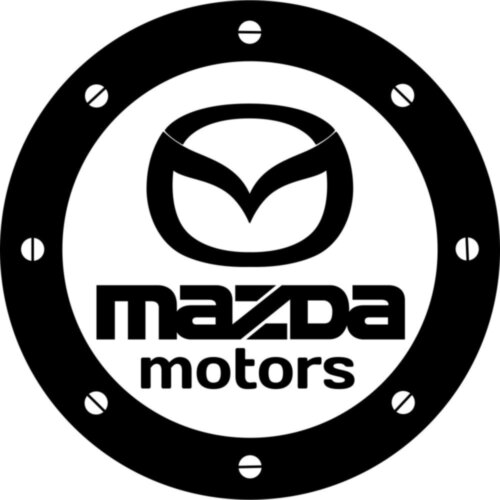 Вінілова наклейка на автомобіль - Лючок Mazda motors
