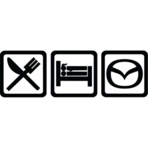 Вінілова наклейка на автомобіль - Eat Sleep Mazda