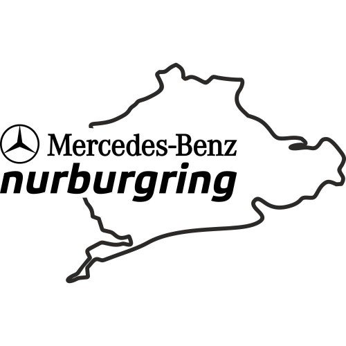 Виниловая наклейка на автомобиль - Mercedes-Benz Nurburgring | Мерседес-Бенц Нюрбургринг v2
