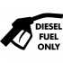 Вінілова наклейка на автомобіль - Diesel Fuel Only Вінілова наклейка на автомобіль - Diesel Fuel Only