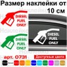 Вінілова наклейка на автомобіль - Diesel Fuel Only