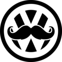 Виниловая наклейка на автомобиль - Volkswagen Усы