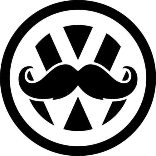 Виниловая наклейка на автомобиль - Volkswagen Усы