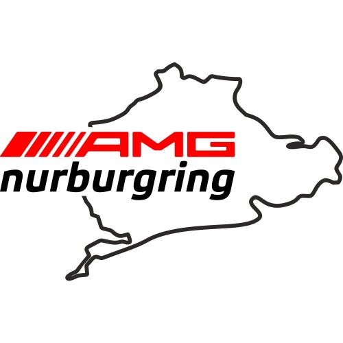 Вінілова наклейка на автомобіль - AMG Mercedes Nurburgring | АМГ Мерседес Нюрбургрінг v2