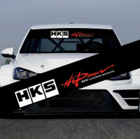 Сонцезахисна наклейка на лобове скло автомобіля - HKS Hi Power, 135*20 см