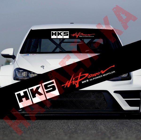 Солнцезащитная наклейка на лобовое стекло автомобиля - HKS Hi Power, 135*20 см Солнцезащитная наклейка на лобовое стекло автомобиля - HKS Hi Power, 135*20 см