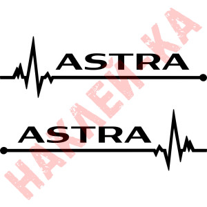 Набір вінілових наклейок на автомобіль - Opel Astra Пульс (2шт.)