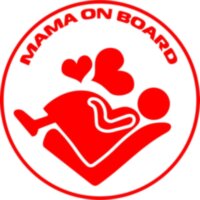 Вінілова наклейка на автомобіль - Mama on Board