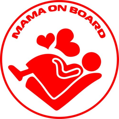 Вінілова наклейка на автомобіль - Mama on Board