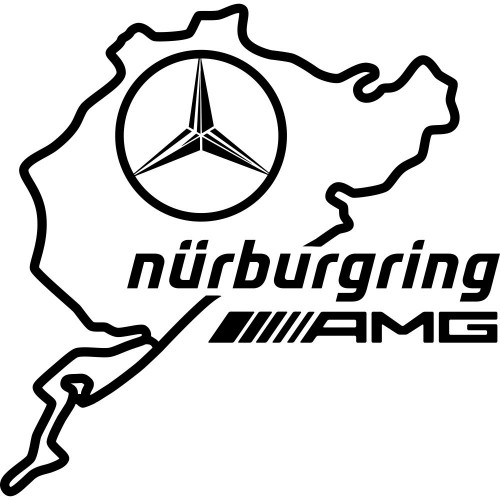 Вінілова наклейка на автомобіль - AMG Mercedes Nurburgring | АМГ Мерседес Нюрбургрінг v3