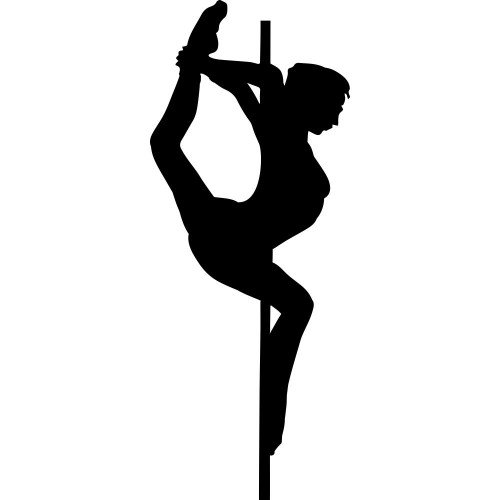 Вінілова наклейка на автомобіль - Дівчина на пілоні v4 (Pole Sport)