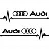 Набір вінілових наклейок на автомобіль - Audi Пульс (2шт.)