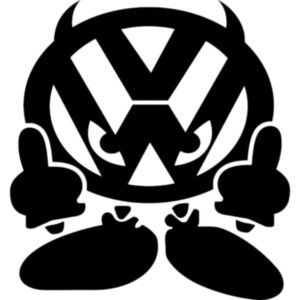 Вінілова наклейка на автомобіль - Volkswagen Чортик