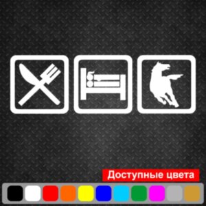 Вінілова наклейка на автомобіль - Eat Sleep Камаз