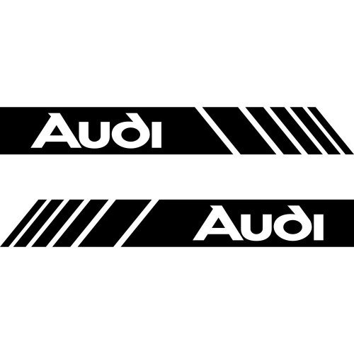 Набір наклейок на дзеркала авто - Смуги Audi (2шт)