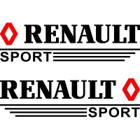 Набір наклейок на дзеркала авто - Renault Sport (2шт)